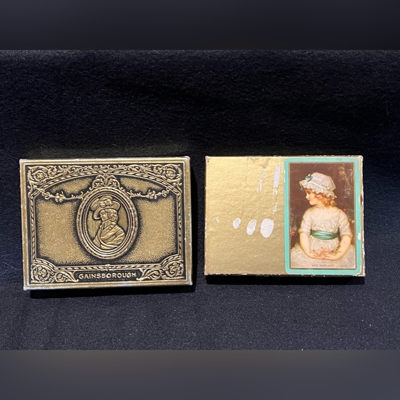 Vintage USA Gainsborough PLAYING CARDS Golden 2 DECKS Set - Picture 5 of 11
